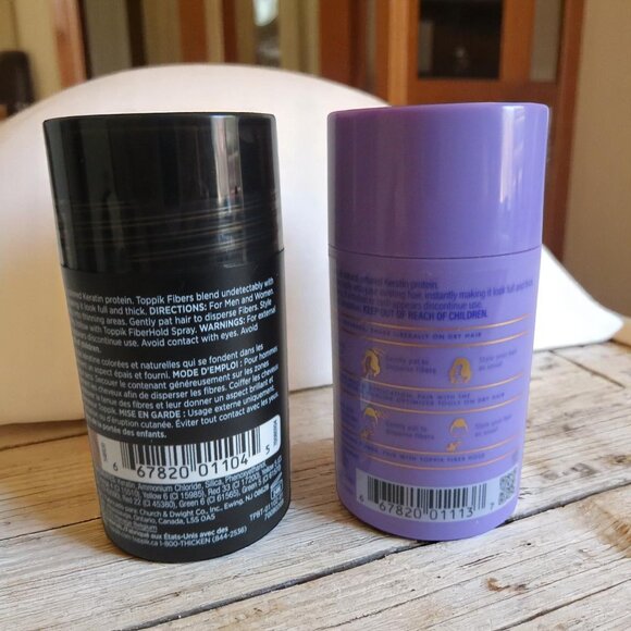 TOPPIK Set of 2 - Hair Building Fibers (Lt. Brown) & Hair Filler (Med. Brown) - Picture 3 of 5